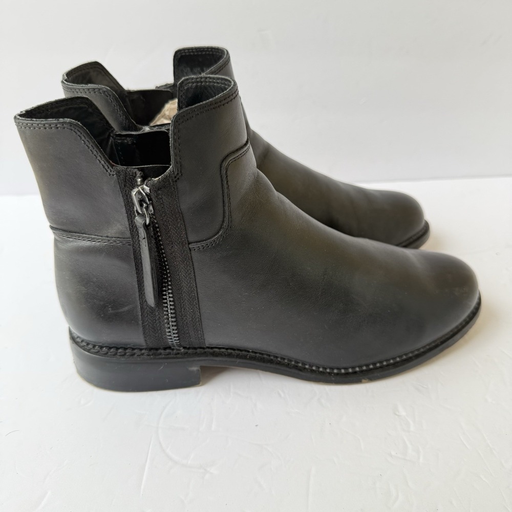Franco Sarto Halford Women's Size 8.5 M Black Leather Ankle Boots Side Zip - Picture 5 of 7